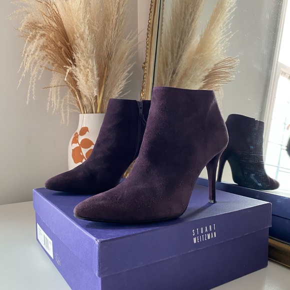 Stuart Weitzman Purple Ankle Boots - Picture 5 of 9